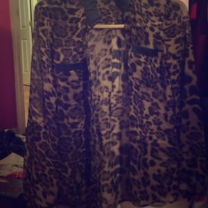 Cheeta print button up