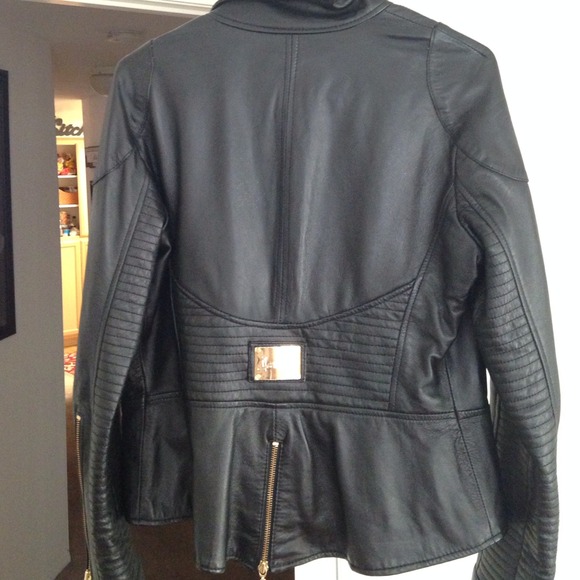 Black leather jacket