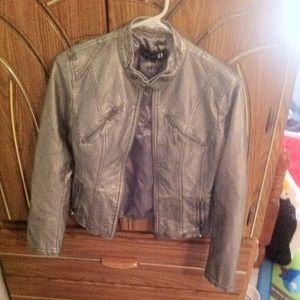 Gold leather jacket