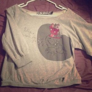 Grey kitty sweatshirt