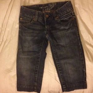 Charlotte Russe dark denim capris