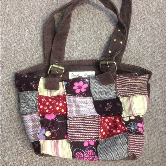 Patch work fabric handbag.
