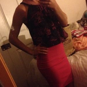 Selling this black polyester blouse.