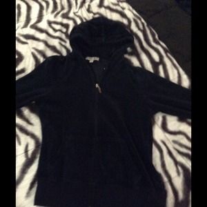 Black velour sweat suit
