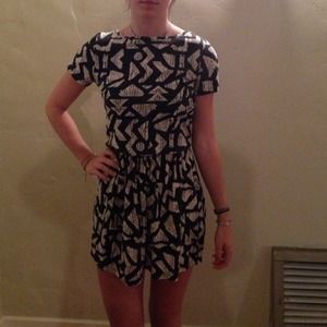 Aztec Print Dress with Cutout - TOPSHOP