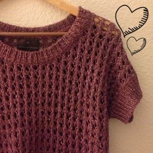 🚫SOLD🚫Dusty pink crochet top -- NWOT