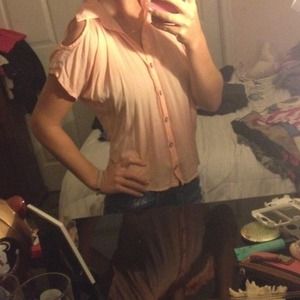 Salmon collared button down