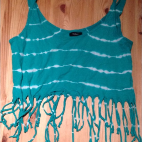 Cropped tie dye fringe tank top - Picture 1 of 1