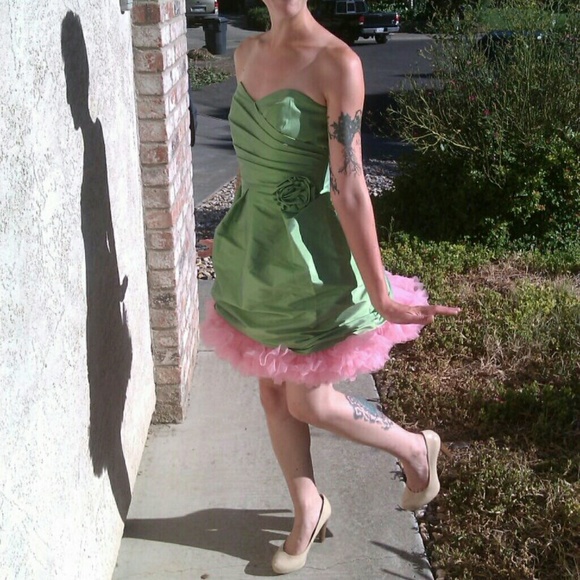 Appletini strapless dress