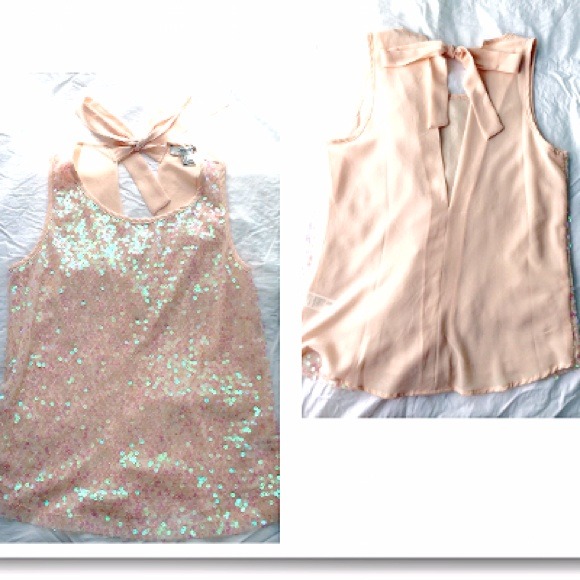 Pink Pastel Sleeveless Top▫️Sequence▫️Small - Picture 1 of 3