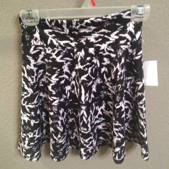 Black and White skater skirt