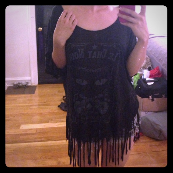 Dark Grey Brandy Melville Loose-fit Sheer T-shirt