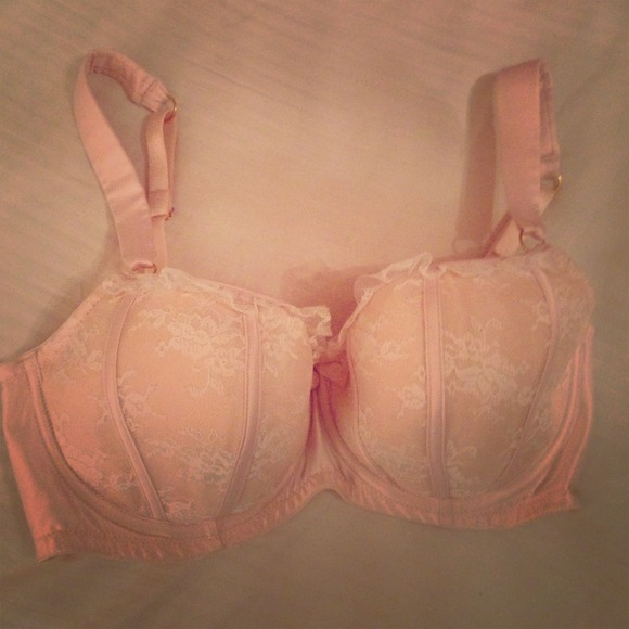 Pale Pink Lace Bra