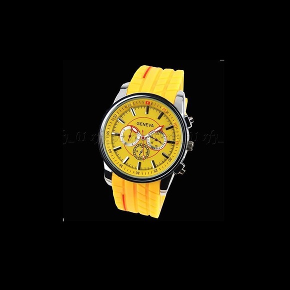 Yellow Geneva watch