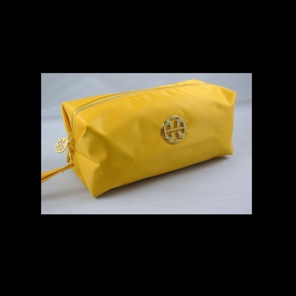 Yellow make up bag