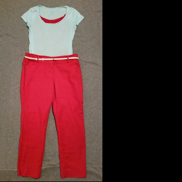 Red pencil pants