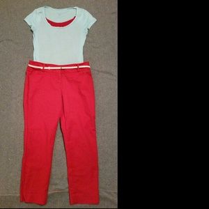 Red pencil pants