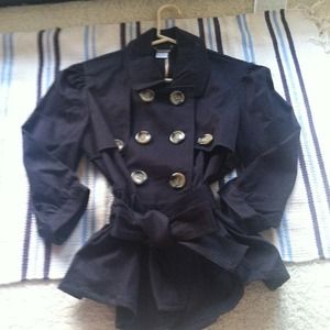 Black double breasted blazer/coat.
