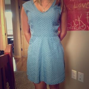 Blue Cowgirl Dress with Hearts