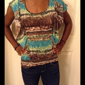 Tie dye safari top