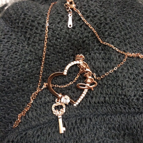 Rose gold plated necklace - Picture 2 of 3