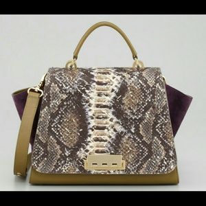 Zac Posen Z spoke Eartha Python bag