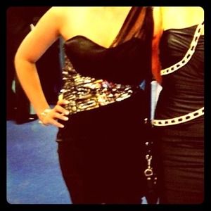 One shoulder semi formal dress