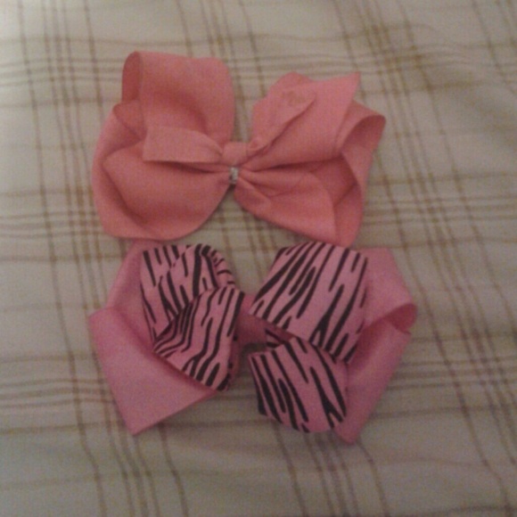 TWO PINK BOWS