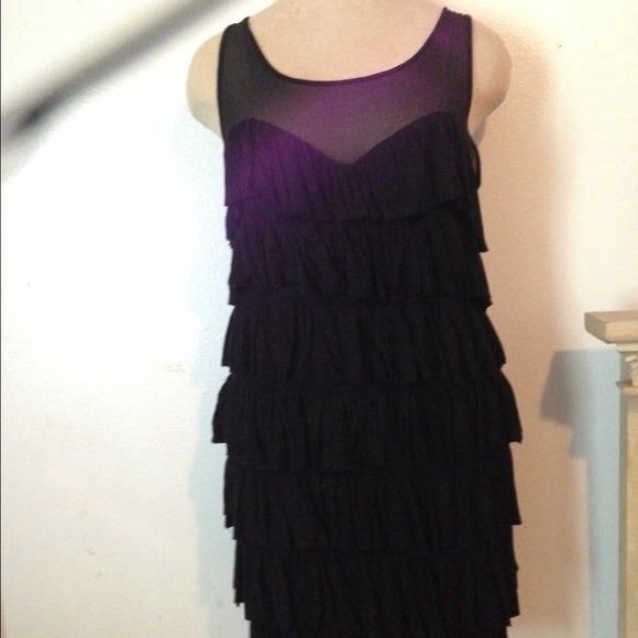 Black flapper girl style dress