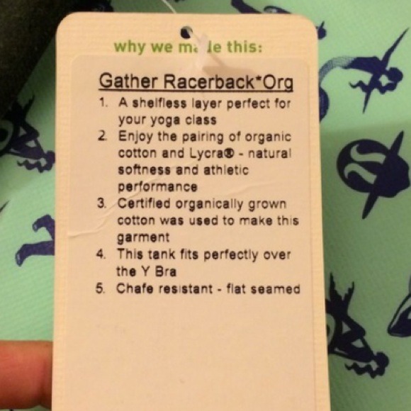 LuLulemon Gather Racerback Organic 💯% Authentic - Picture 3 of 3
