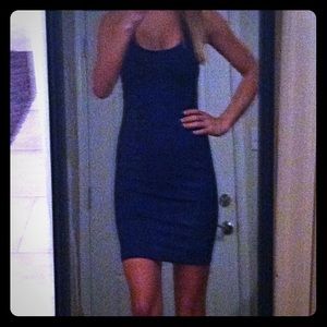 French connection navy bodycon halter dress size 0