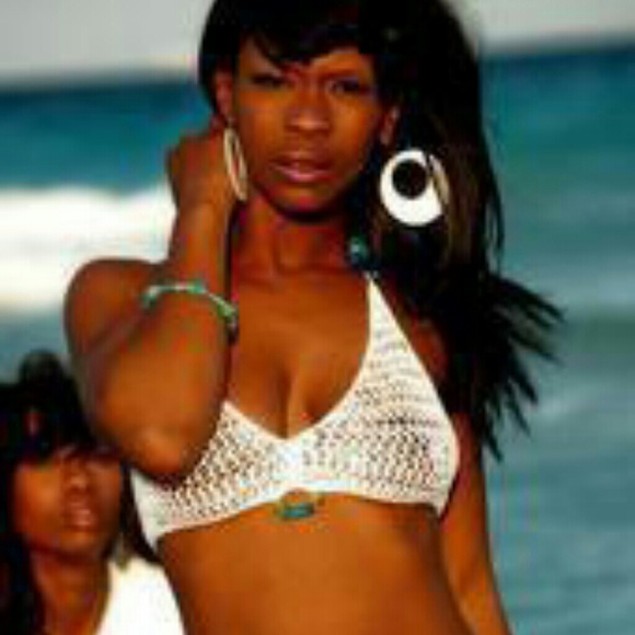 SOLD All handmade crochet bikini with beads