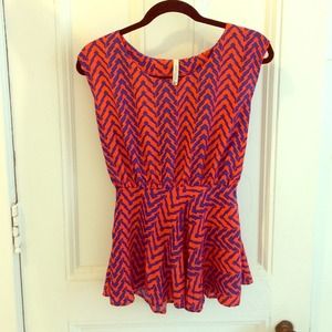 Cobalt blue and orange top!