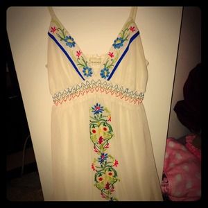 Cream flower summer dress!