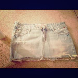 Short jean skirt!