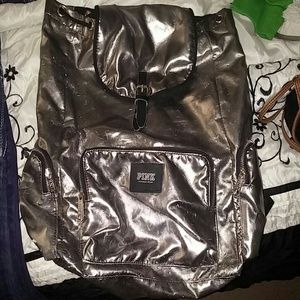 Victorias secret aluminum color backpack