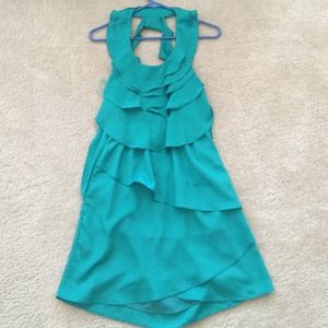 Green cocktail dress and black cocktail dress