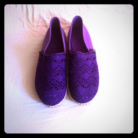 New purple espadrilles flats