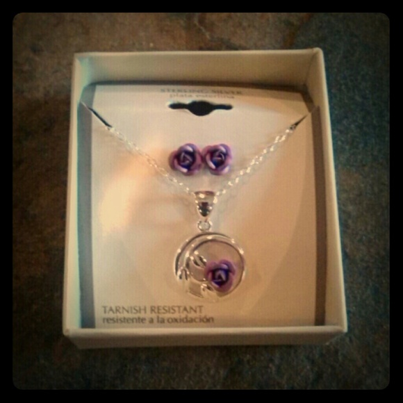 Earrings and necklace