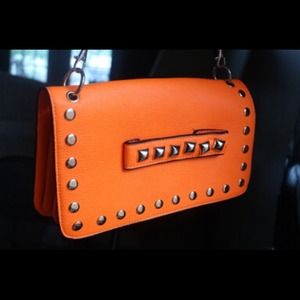 Orange clutch/over the shoulder purse