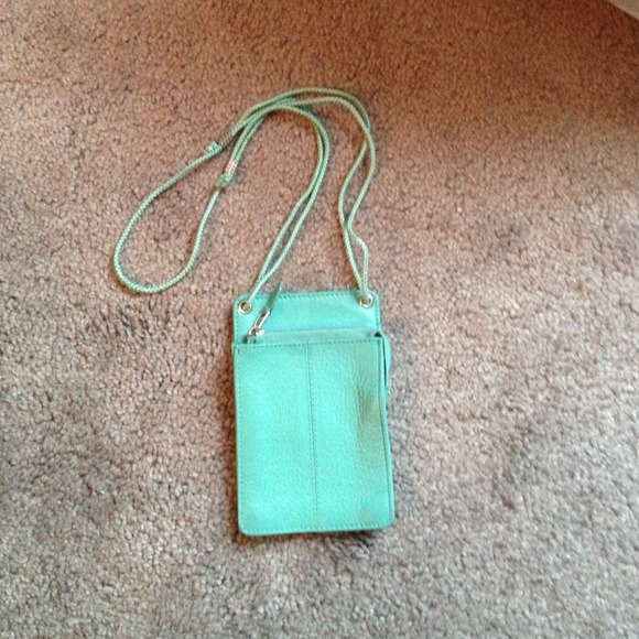 Turquoise ID holder.