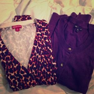 Cardigan bundle! Leopard and purple