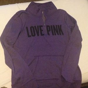 Victoria's Secret dark purple half zip pullover.