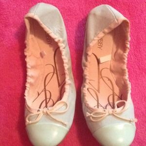Baby blue flats