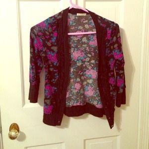 Floral Crop Sweater by Just Ginger