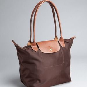 Authentic Longchamp Le Pliage Small Tote, Brown