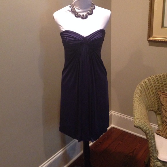 Laundry navy strapless cocktail dress