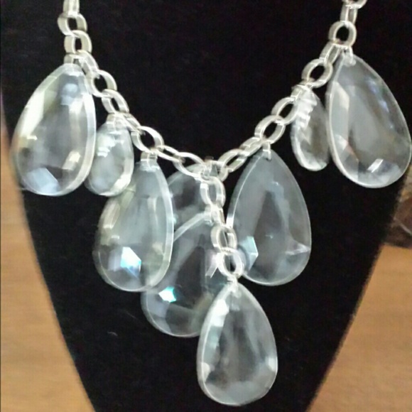 Acrylic drops - necklace & earrings