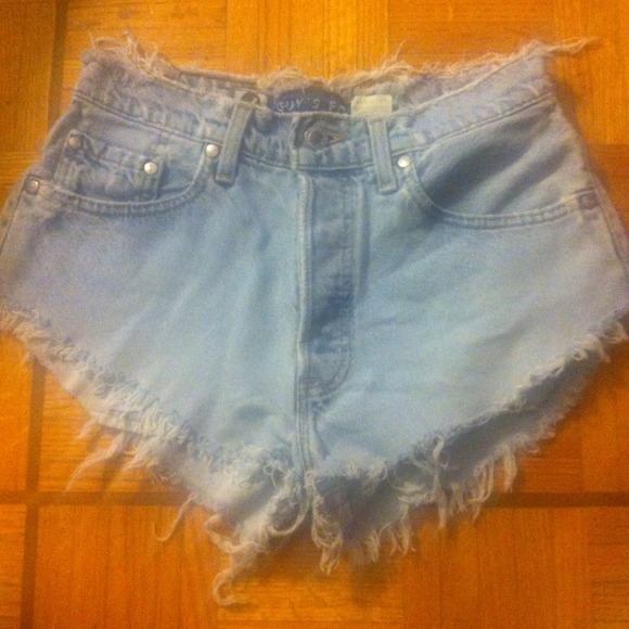 High waist vintage jean short