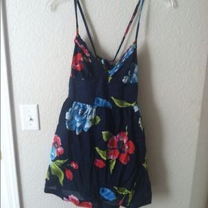 Hollister Spaghetti Strap Floral Bow Dress